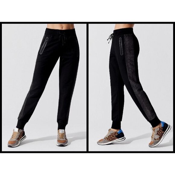 💕BLANC NOIR💕 City Tux Jogger Sweatpants in Black - Picture 1 of 12